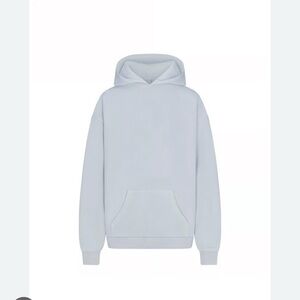 SKIMS Boyfriend Fleece Pullover Hoodie Zen Blue XS NWT